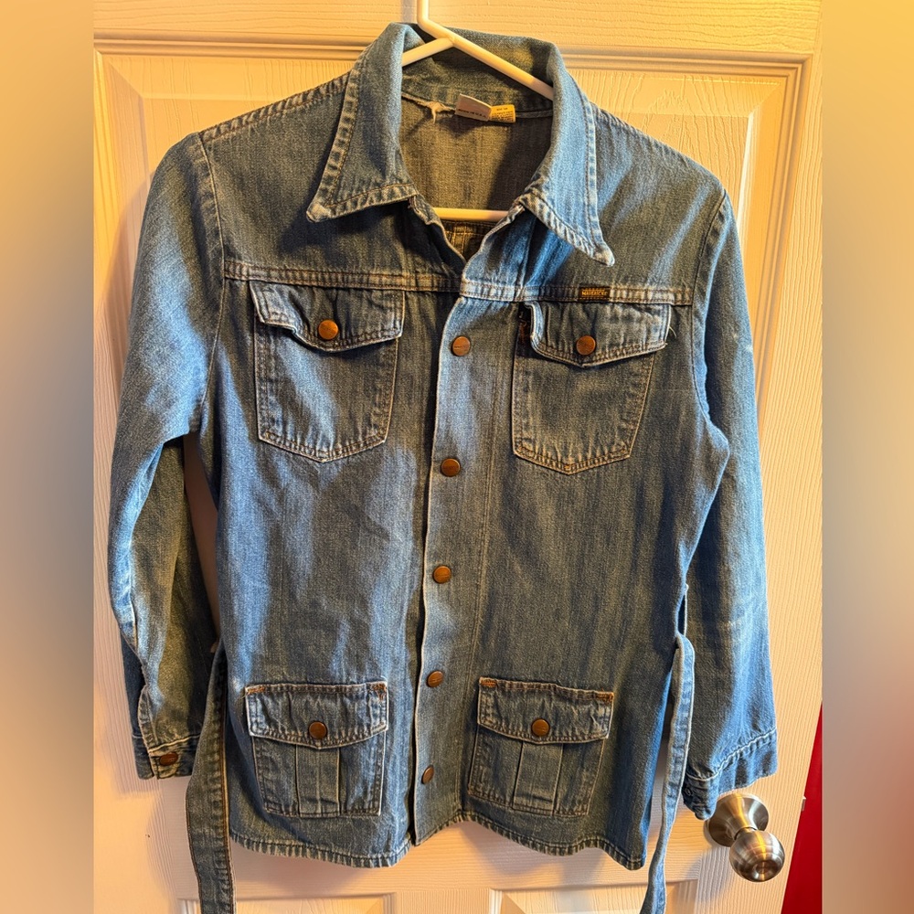 Vintage Maverick Classic Blue Denim Jean Jacket Sz M